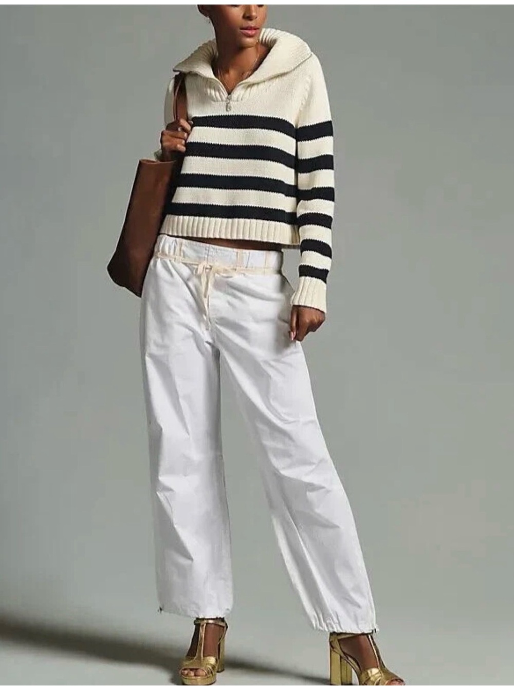 Pilcro low rise, parachute pants white - Picture 4 of 10